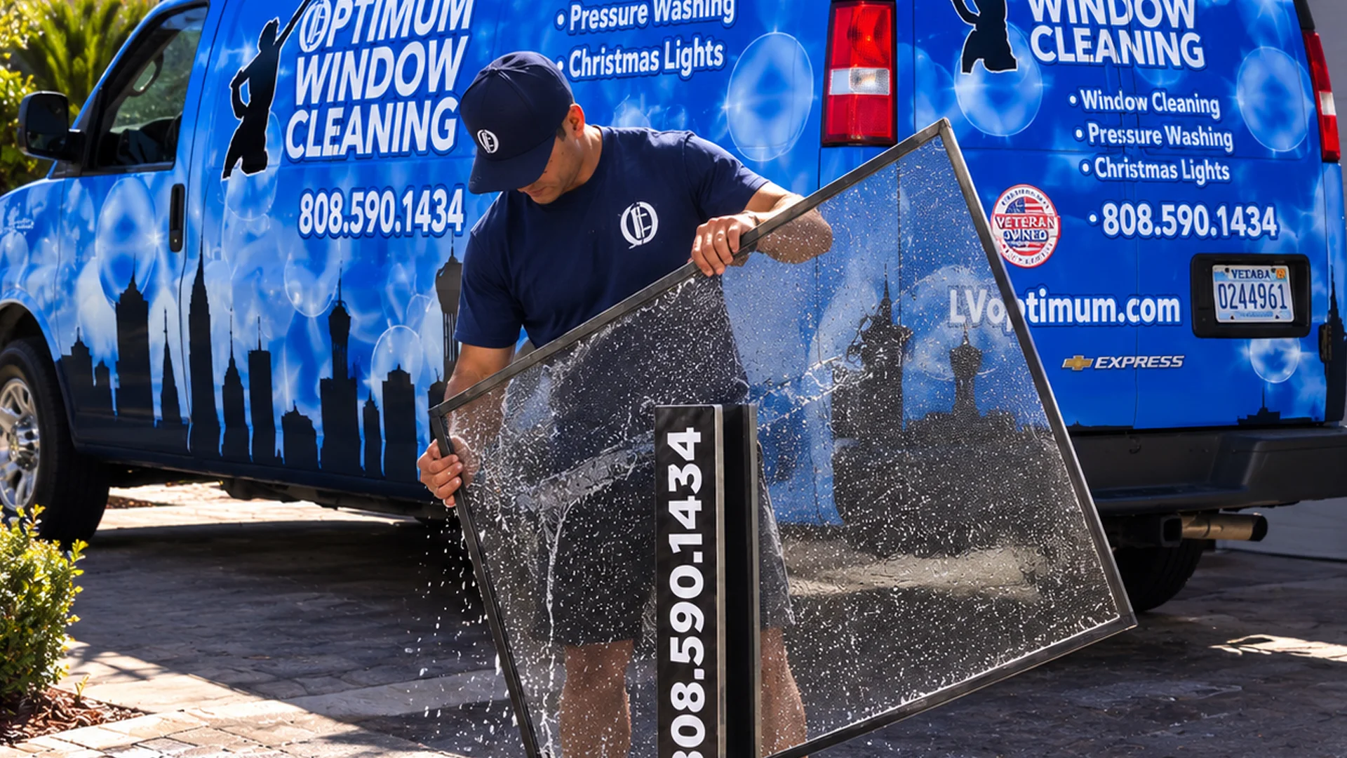 Window screen cleaning project in Las Vegas Nevada